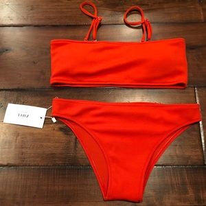 Red zaful bikini set  (straps removable)
